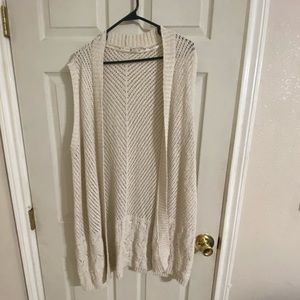 Beige knit cover up/kimono